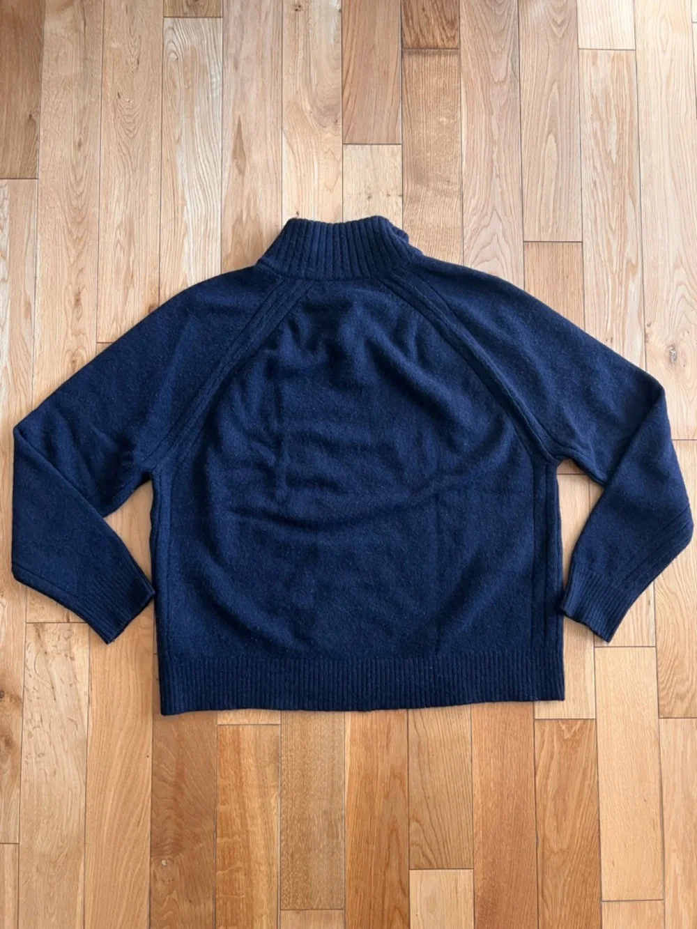 Banana Republic Mens Recycled Wool Sweater Henley Navy‎ Blue Mock Neck Size XL